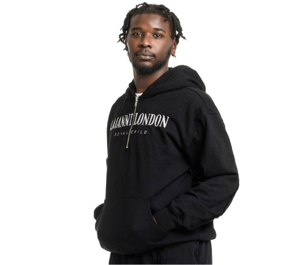 Laianni Orig Half Zip Distressed Sweatshirt (Top only )
