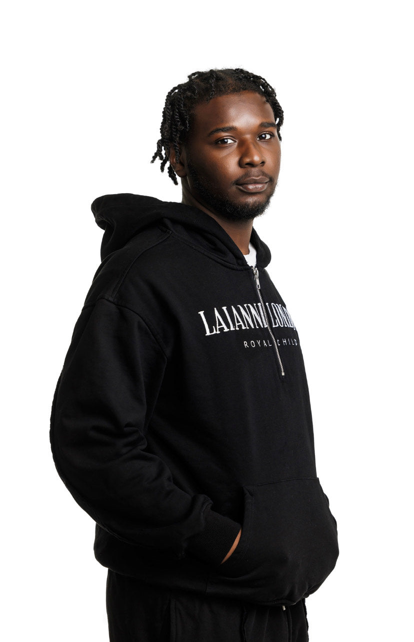 Laianni Orig Half Zip Distressed Sweatshirt (Top only )