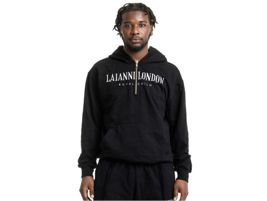 Laianni Orig Half Zip  Distressed Sweatshirt (Top only )