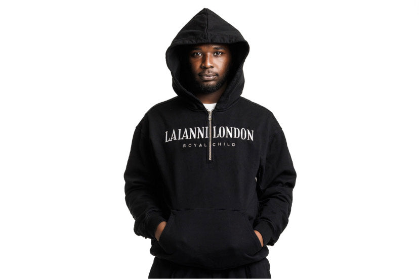 Laianni Orig Half Zip  Distressed Sweatshirt (Top only )